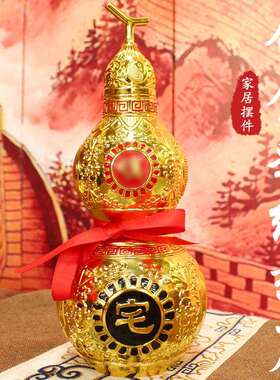 现货合金彩绘葫芦摆件彩绘葫芦福禄家居吉祥物摆式