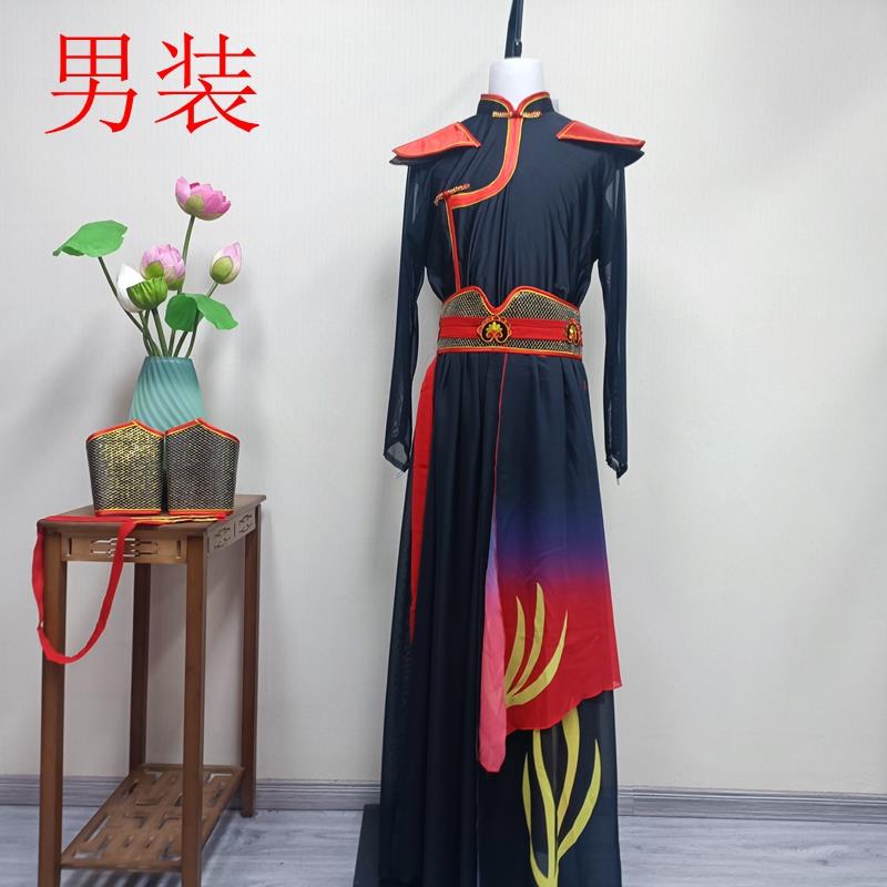 正品古代装骑士孩女霍远女盔甲骑士中服国风剑骑士服装汉代男表演图片