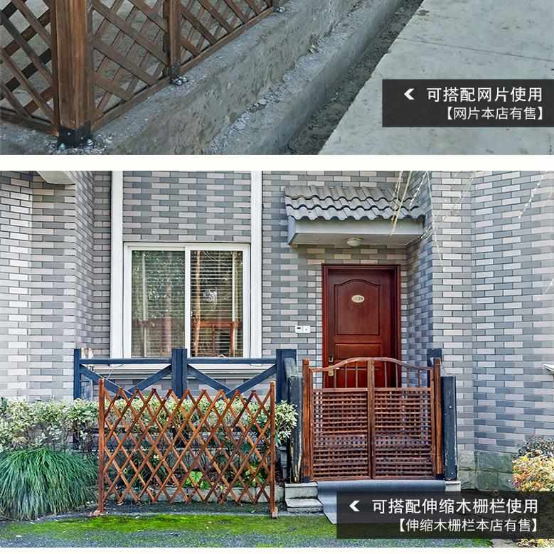 防腐院子木栅栏门室外实木门小院子花园围栏门庭院园艺双开篱笆门