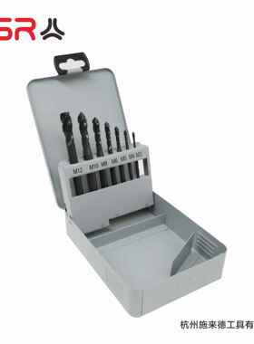 7支机用丝锥组套螺旋槽DIN371/DIN376全磨氮化HSSEM35