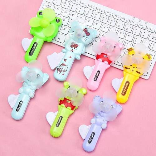 Cartoon Hand-Operated Mini Fan Portable Manual Handheld Fans