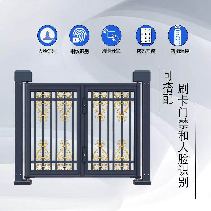 广告门智能人行通道电动门小区人脸识别刷卡感应门禁系统栅栏小门