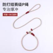 厂家宠物狗狗牵引绳防爆冲遛狗绳一体式 尼龙皮扣狗链耐拉p绳