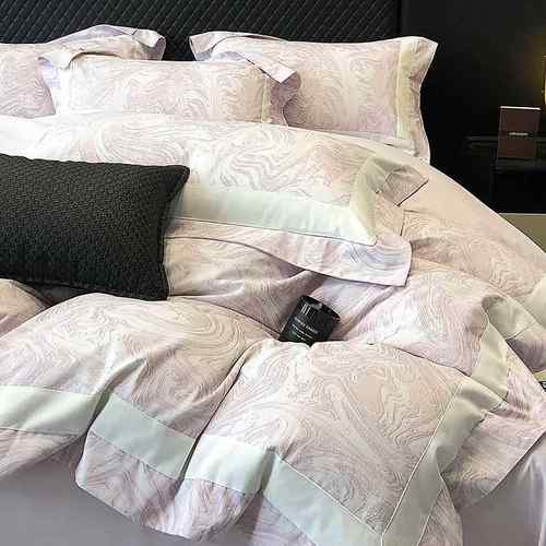 100支A类超柔超细旦长绒棉磨毛四件套秋冬加厚全棉纯棉印花被套