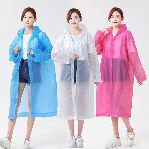 Reusable Raincoat for Outdoor Use - Extended Length Full Bod