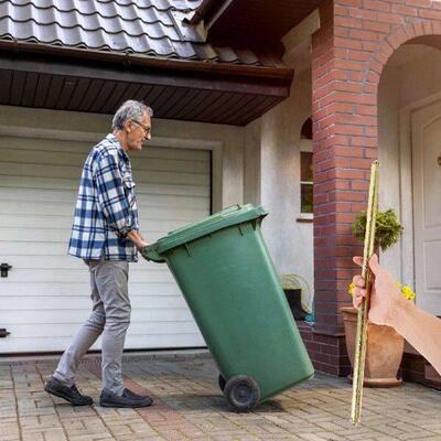 Trash Can Wheel Shaft Garbage Bin Accessories Steel Outdoor