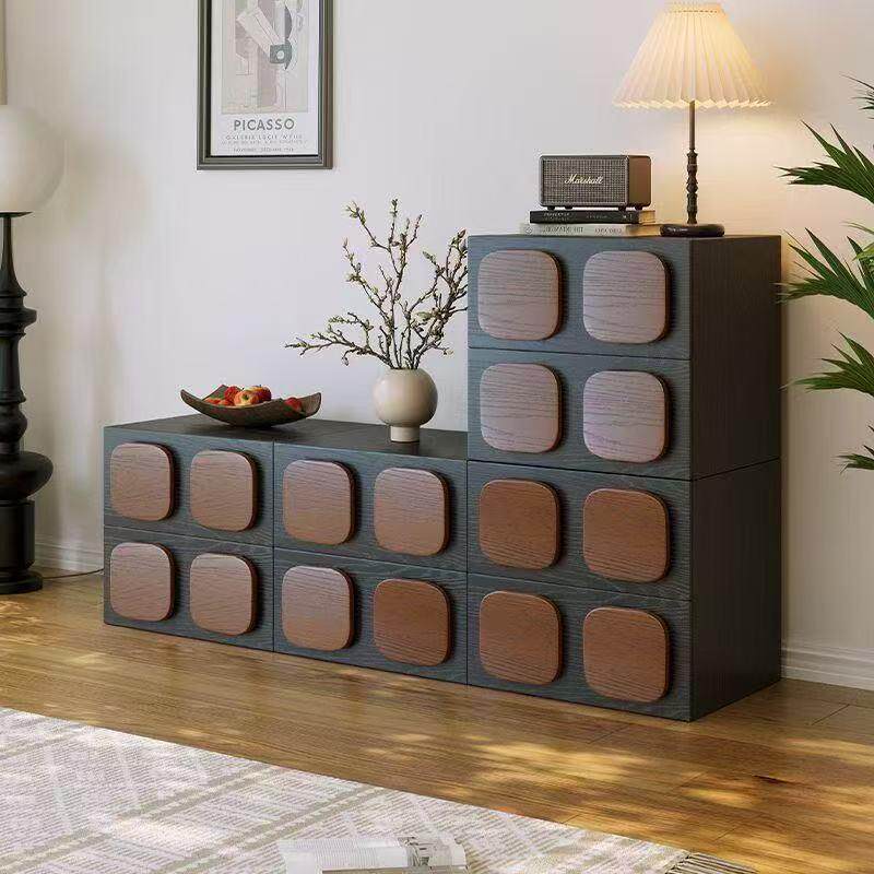 skze巧克力  柜 法式中古风高级感实木斗  柜 客厅餐  柜 床头  柜 收纳  柜 模块  柜摆件饰品