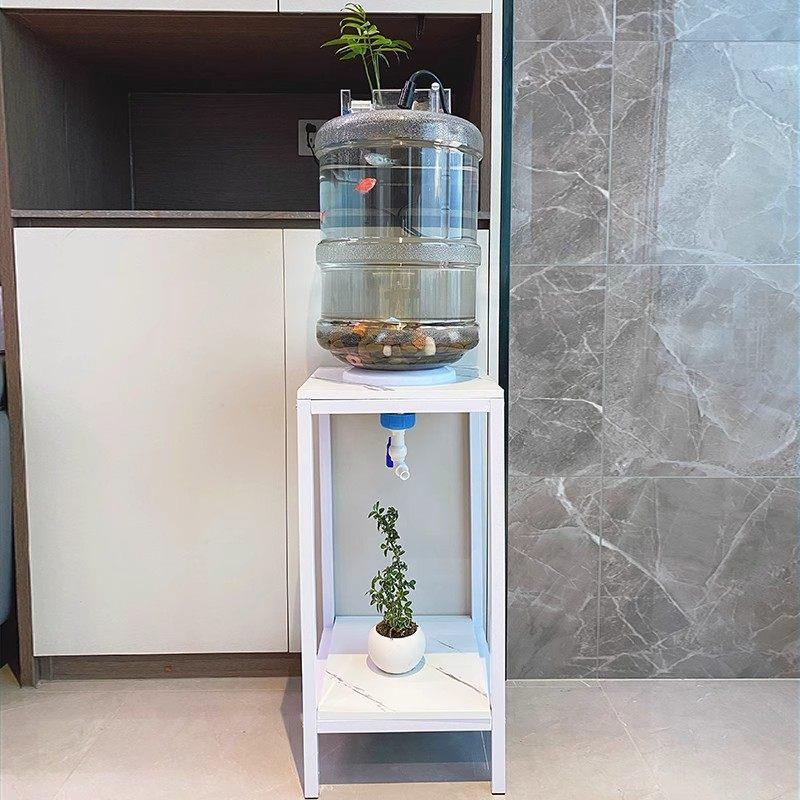 矿泉水桶养鱼纯水桶改良生态鱼缸家庭观赏创意手工落地式鱼缸