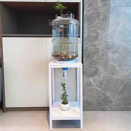 矿泉水桶养鱼纯水桶改良生态鱼缸家庭观赏创意手工落地式鱼缸