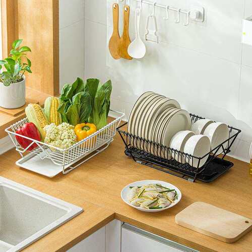 Nacuan Kitchen Utensil Storage Rack, Large Capacity Dishes a