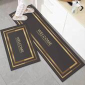 跨境厨房防滑地垫现代简约家用餐厅过道吸水吸油硅藻泥厨房地垫