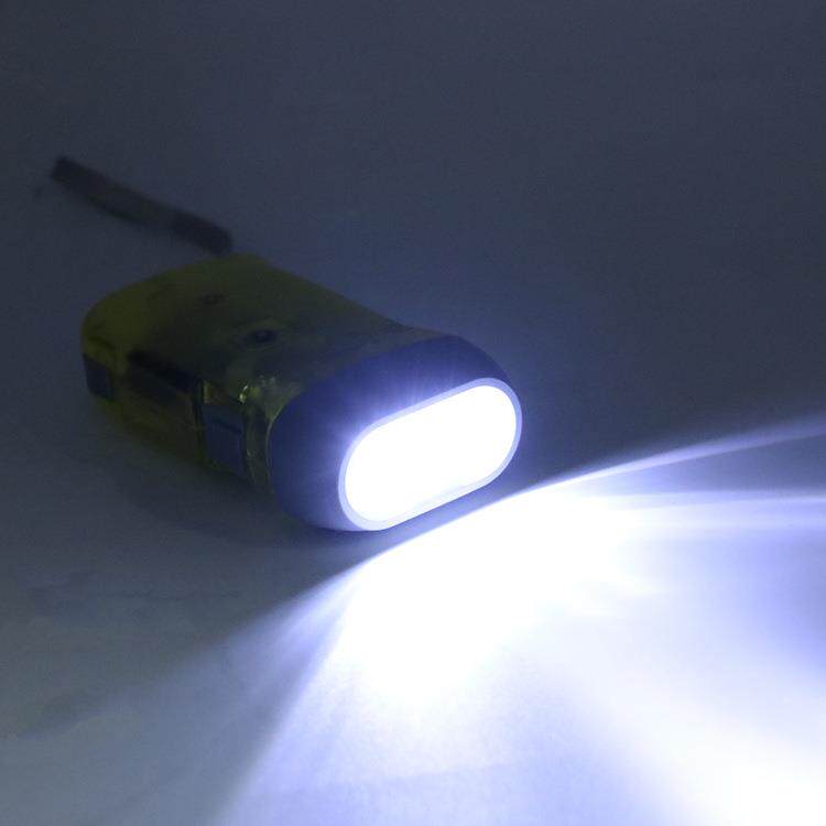 手压式自发电手电筒LED节能灯三灯手捏自发电环保按压应急照明灯