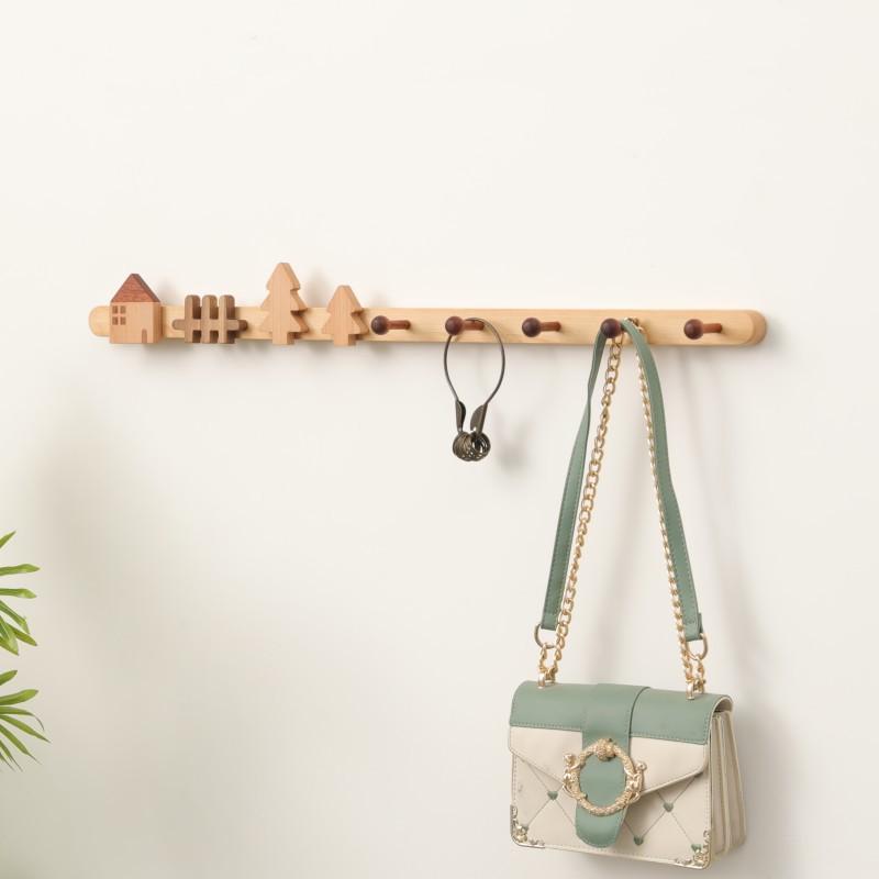 创意墙壁实木挂钩挂衣架家用进门玄关挂衣排钩ins壁挂装饰衣新品