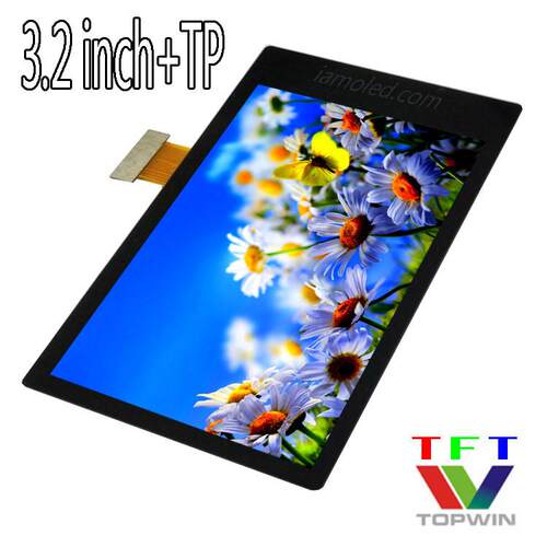 拓微3.2英寸RGB液晶显示屏带电容触摸屏TP高分辨率480x800全视角