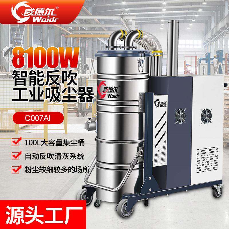 吸腻子粉用大功率自动反吹吸尘器工业手推式集尘机C007AI