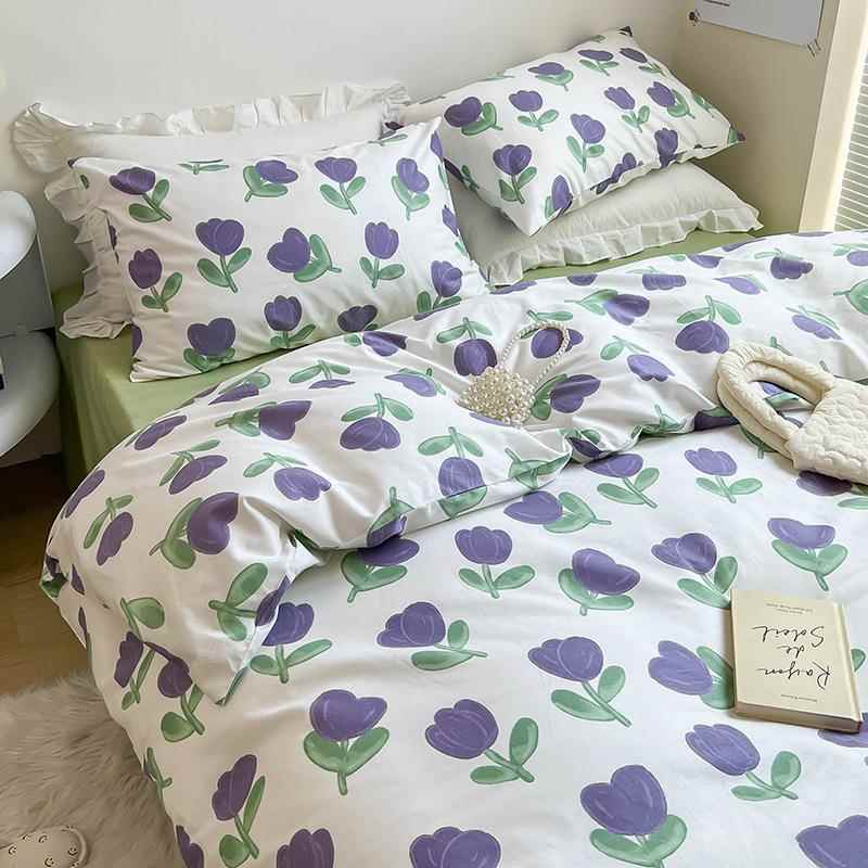 纯棉单被套AB版印花单双人被罩学生宿舍褥套厂家单件被罩被单