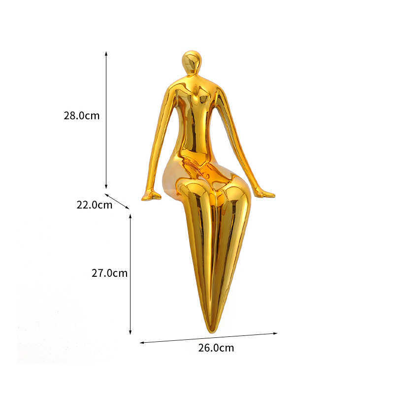 摆件装艺术女人软样板间工艺品雕塑售楼处美容院抽象装饰品人像