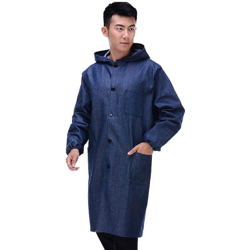 高档。春夏秋款防脏防大水罩薄衣男女中长款工作服外褂迷套彩搬运