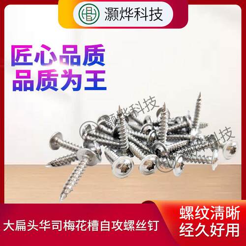 大扁头华司梅花槽自攻螺丝钉不锈钢机螺钉厂家供应不锈钢机螺钉