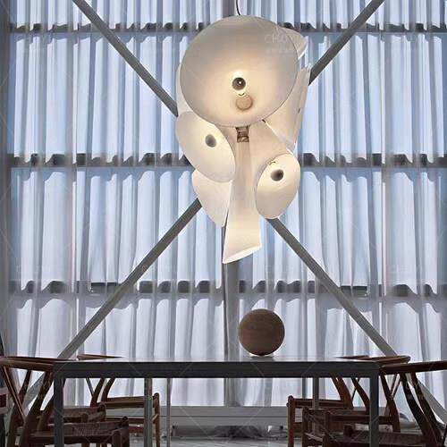 意大利Nebula喇叭吊灯法式设计师款客厅饭厅旋转楼梯别墅覆古主灯