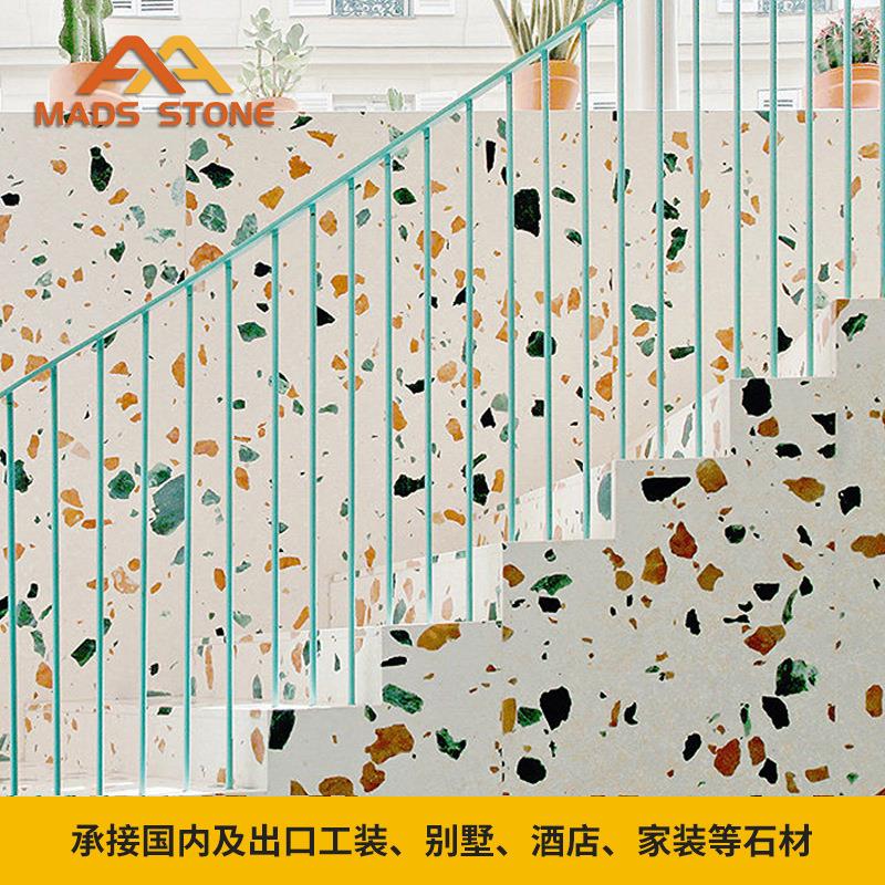 新款直销人造石无机水磨石板材台面室内装修窗台石淋浴板背景墙楼