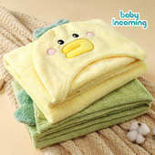 斗篷浴巾a类婴幼儿秋冬款 带帽洗澡裹巾珊瑚绒柔软吸水浴袍 可穿式