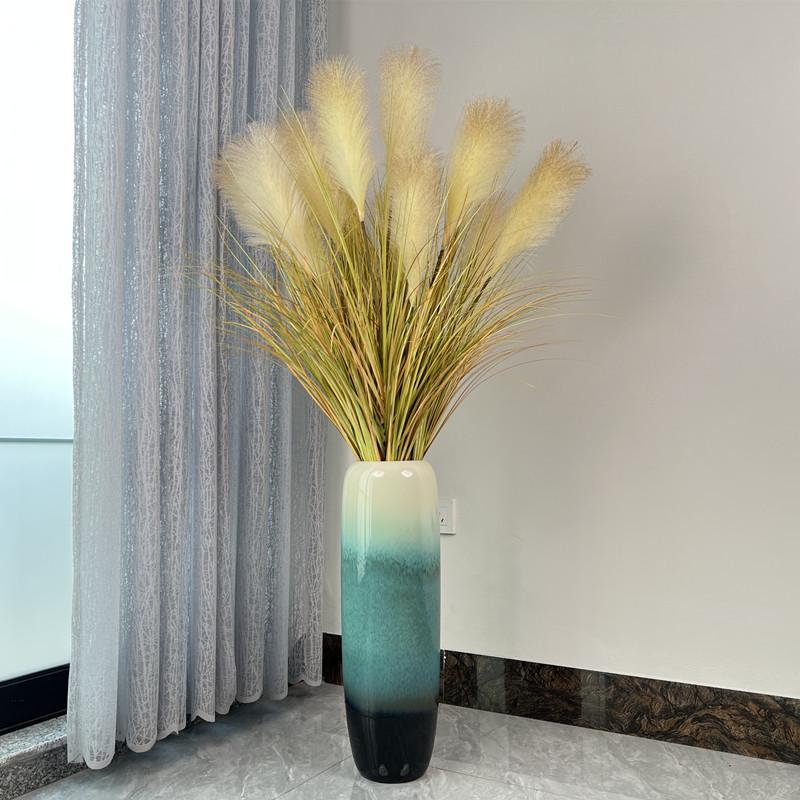 温旭室内摆件客厅室内装饰大仿真芦苇花卉仿真花假花落植物落地陶