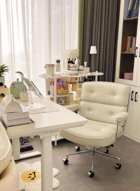 家电脑轻用奢化妆椅HOQ书房书桌久坐办公转椅休闲靠椅背C沙发X无