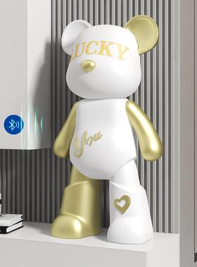 红暴VEH落地摆件客厅电视柜进门入熊户沙发旁网前台大力厅高级装