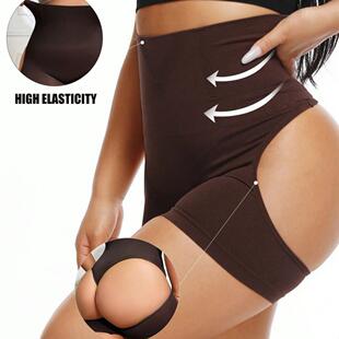 Butt exposed, high waisted, perky buttocks, full crotch