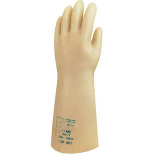 代尔塔GLEO 207001乳胶电工绝缘手套5KV电工带电作业防护劳保