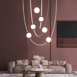 饰灯 餐厅吧台魔豆灯工作室展厅商用装 个性 创意客厅吊灯设计师新款