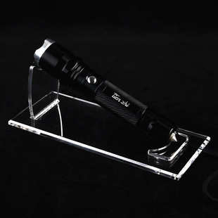 亚克力电筒展示架 柜台展台样品间适用 透明手电筒甩棍摆货道具