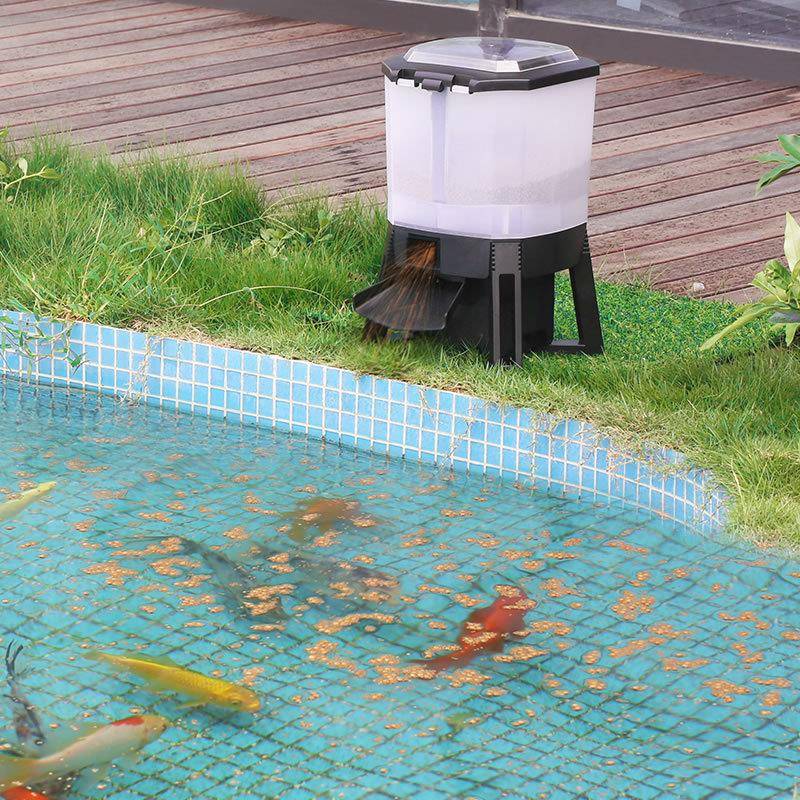 格池太阳能鱼池自动喂食器锦鲤投食CFF-106 CFF-206