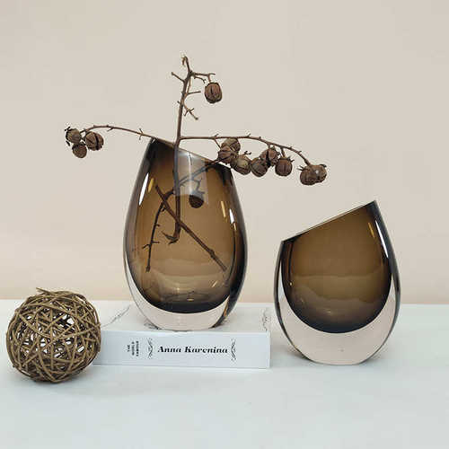 简约现代琉璃花瓶样板房软装家居饰品客厅创意玻璃花器工艺品摆件