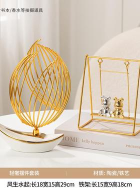 高档轻顺奢高档一帆风帆船摆件家客厅玄关电视柜居柜寓酒意好的装