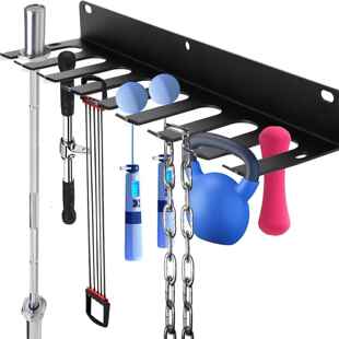 铁艺铁皮壁挂简约球棒手套整理架带挂钩金属壁挂棒球棍收纳架