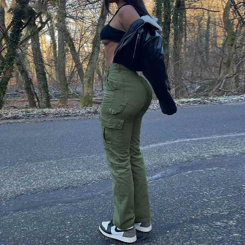 ladies for butt-lift pockets multiple with pants cargo