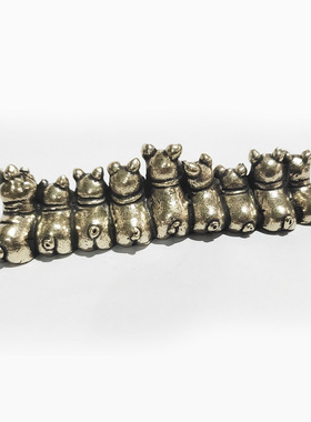 居有有尽铜猪咨询客厅办公室家小摆件镇尺茶桌茶宠做旧工应艺礼品