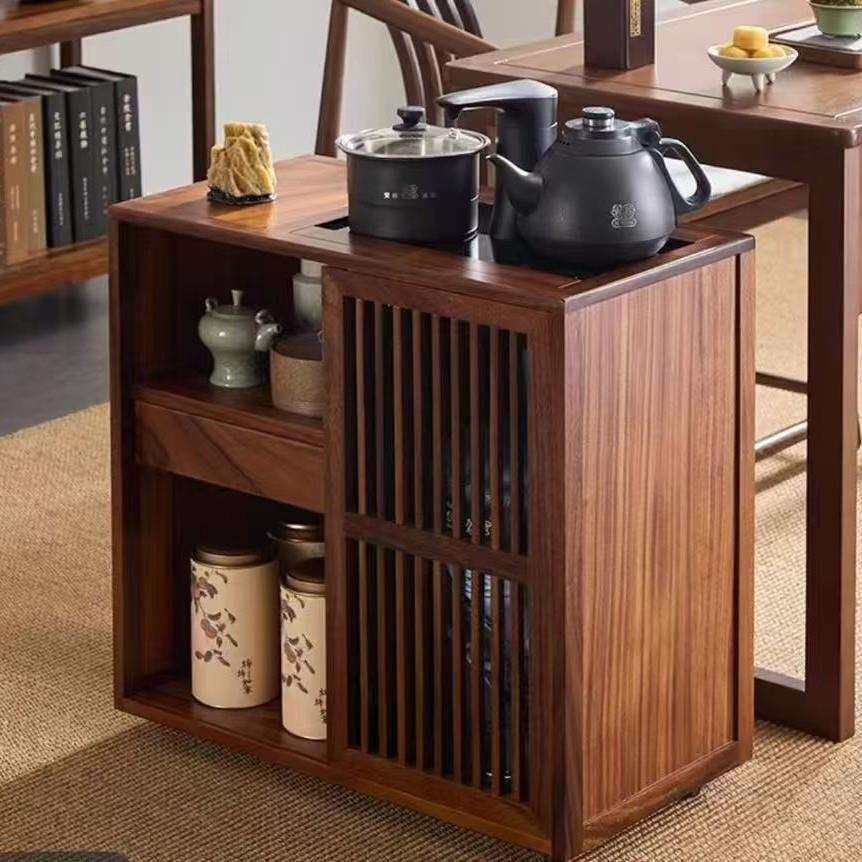 湛卢茶具直批各种花梨木电磁炉组合实木茶盘抽屉式储水茶具