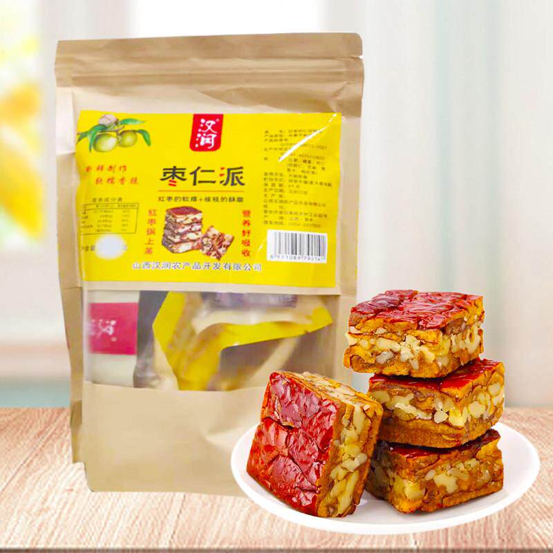 汉润枣仁派250g大红枣夹核桃仁山西特产零食坚果脯无核真空小包装
