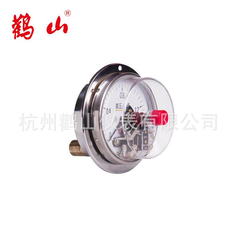YAXC100BFZT 氨气电接点压力表 不锈钢304 轴向 厂家直销