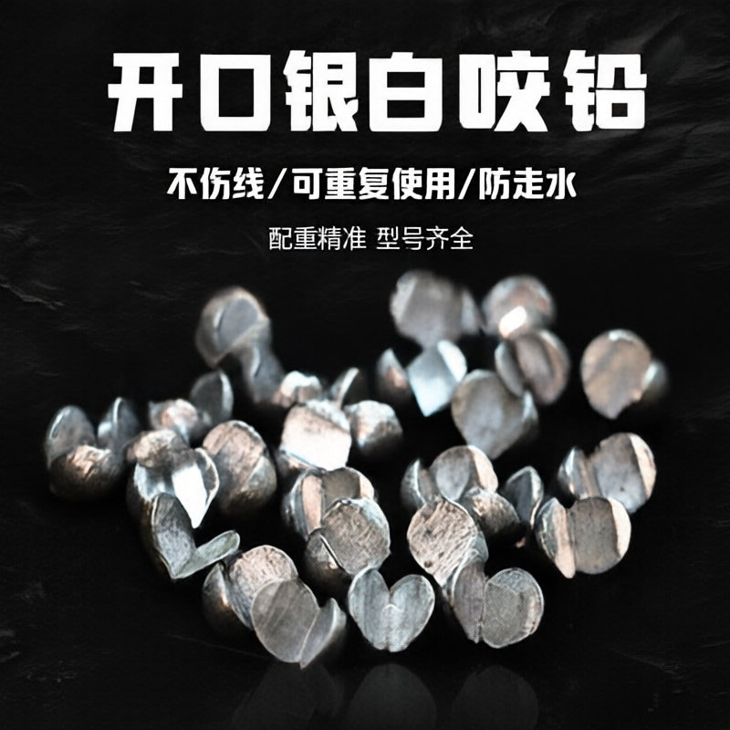 咬铅方便不伤线筏钓银白开口咬铅