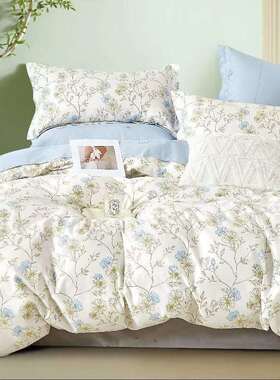 中东出口纯棉被套三件套quilt cover全棉被罩双人加大号欧美外贸Q