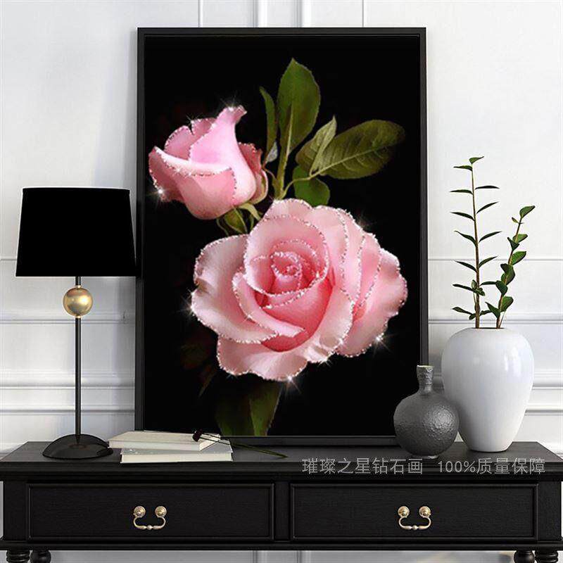 钻石画充满钻石新的2025玫瑰简单现代花点钻石十字绣客厅卧室风景