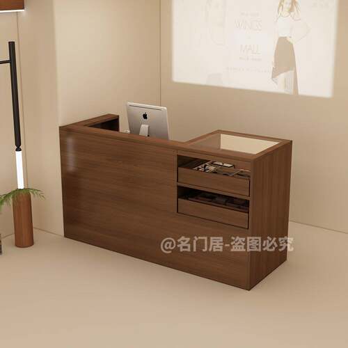中古风收银台童装吧台店铺商场服装女装店美容院理发柜台公司前台
