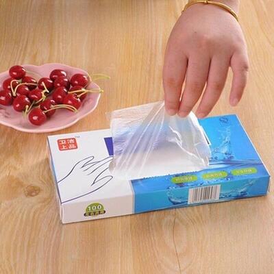 100 disposable gloves boxed removable plastic food
