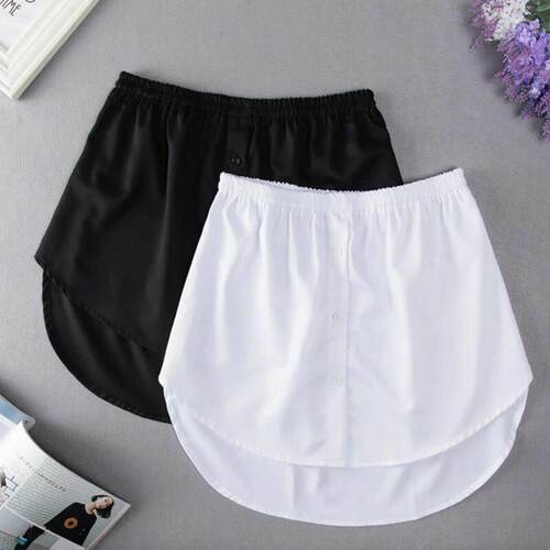 Detachable Underskirt Women Fake Shirt Irregular Skirt Tail