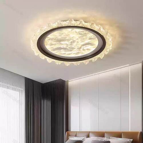 led三色无极光灯护眼水晶轻奢客厅卧室走廊书房吸顶灯现代简约