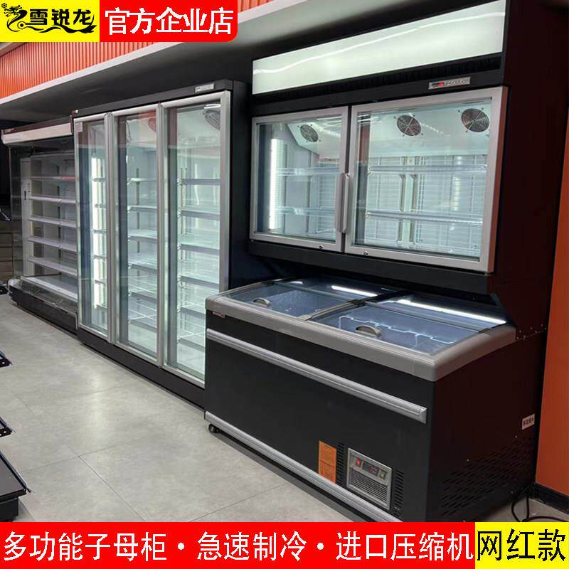 立式冷冻子母柜雪糕榴莲冷藏冰柜商超便利店冰淇淋饮料保鲜展示柜